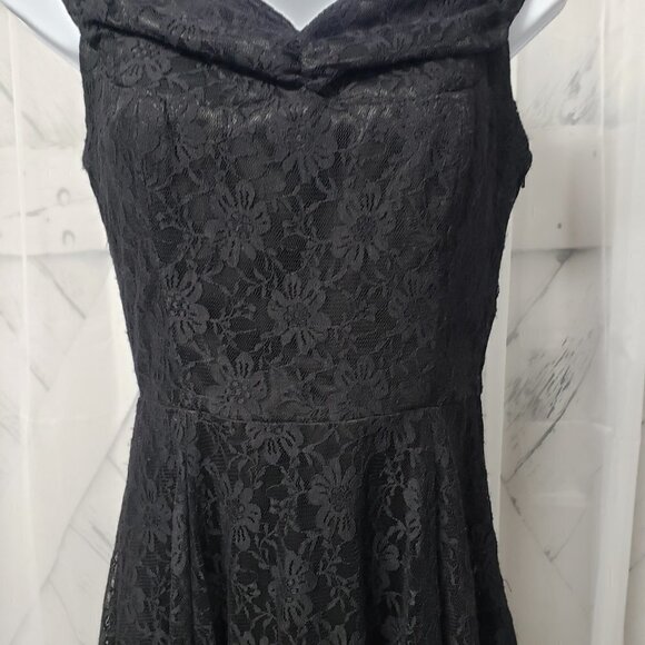 Hot Topic Dress Black Lace Fairy Y2K Goth Witchy WhimsiGoth 4 (XS) NWT - Picture 3 of 14